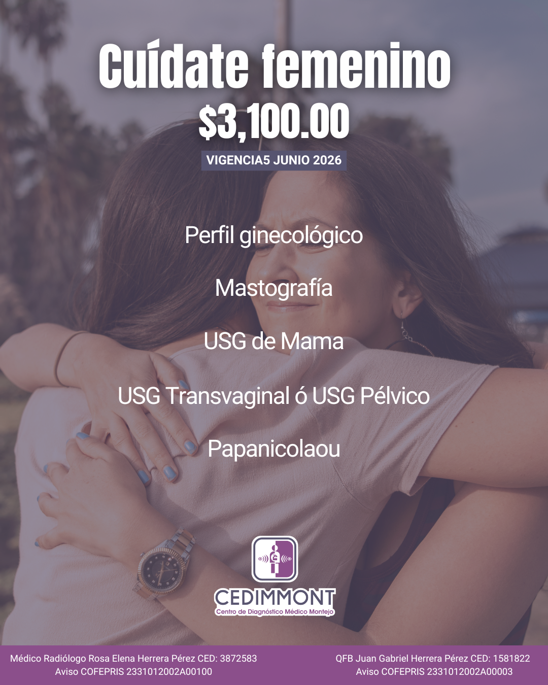 Promoción Cedimmont Cuídate Femenino